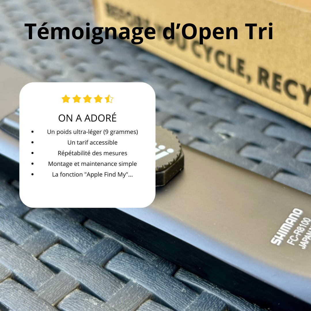 Témoignage d'Open Tri sur notre Manivelle capteur de puissance 4iiii Precision 3+