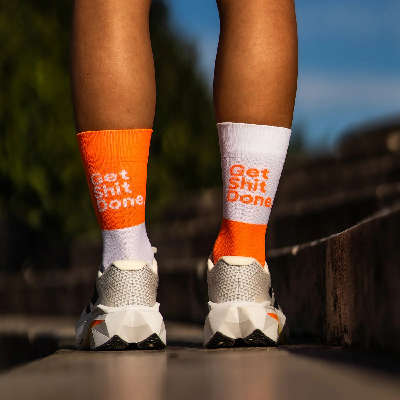 Chaussettes running Sporcks - GET SHIT DONE ORANGE