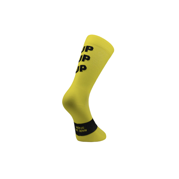 Chaussettes vélo Sporcks - UP UP UP YELLOW