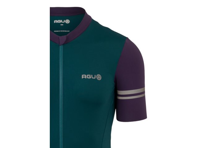 Maillot de vélo colorblock SS Performance homme vert - AGU
