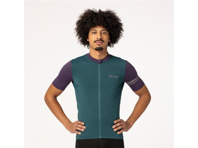 Maillot de vélo colorblock SS Performance homme vert - AGU