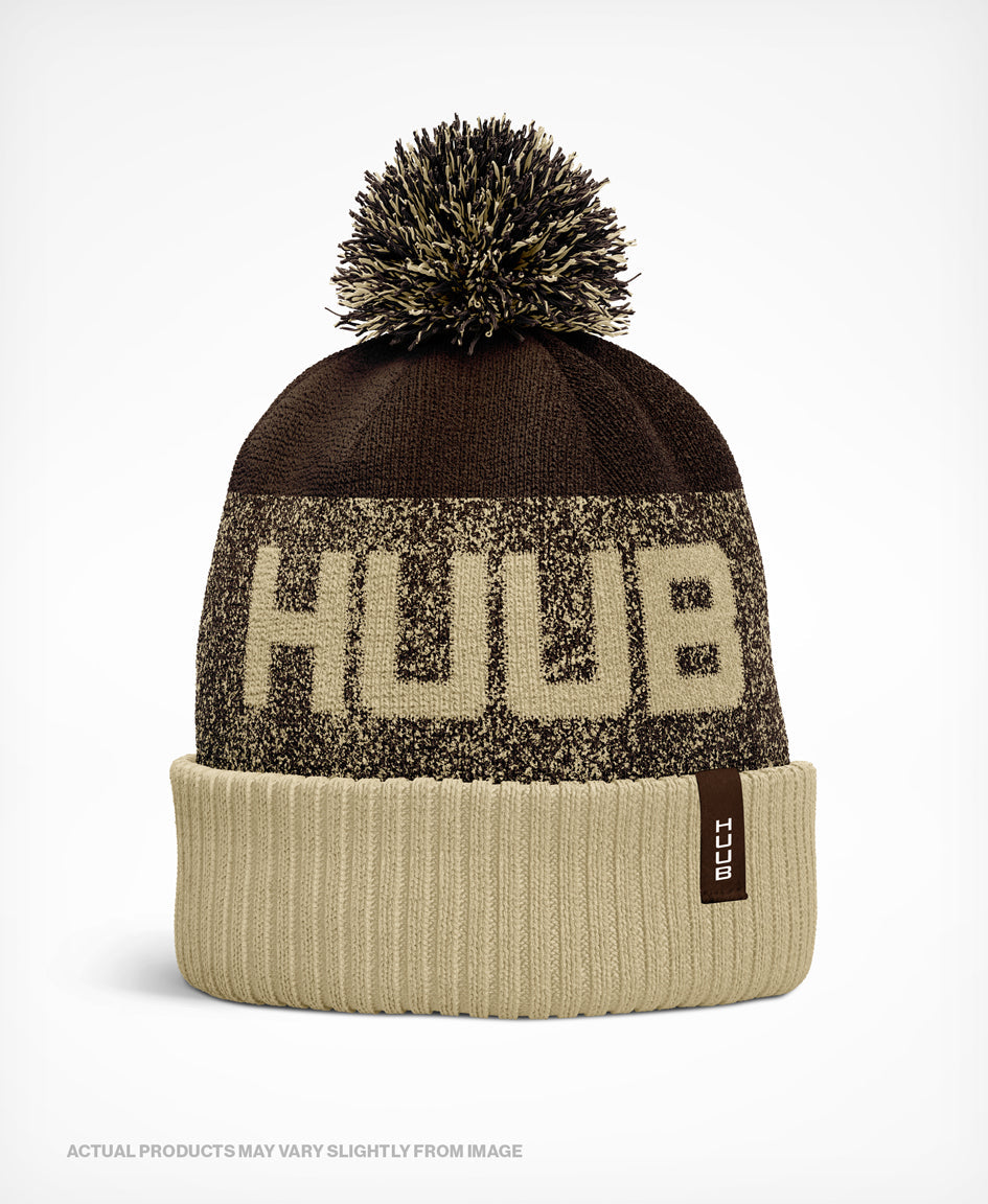Bonnet pompon chocolat - HUUB
