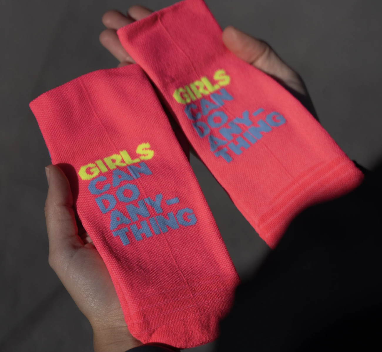 Chaussettes running Sporcks - GIRLS CAN DO Pink