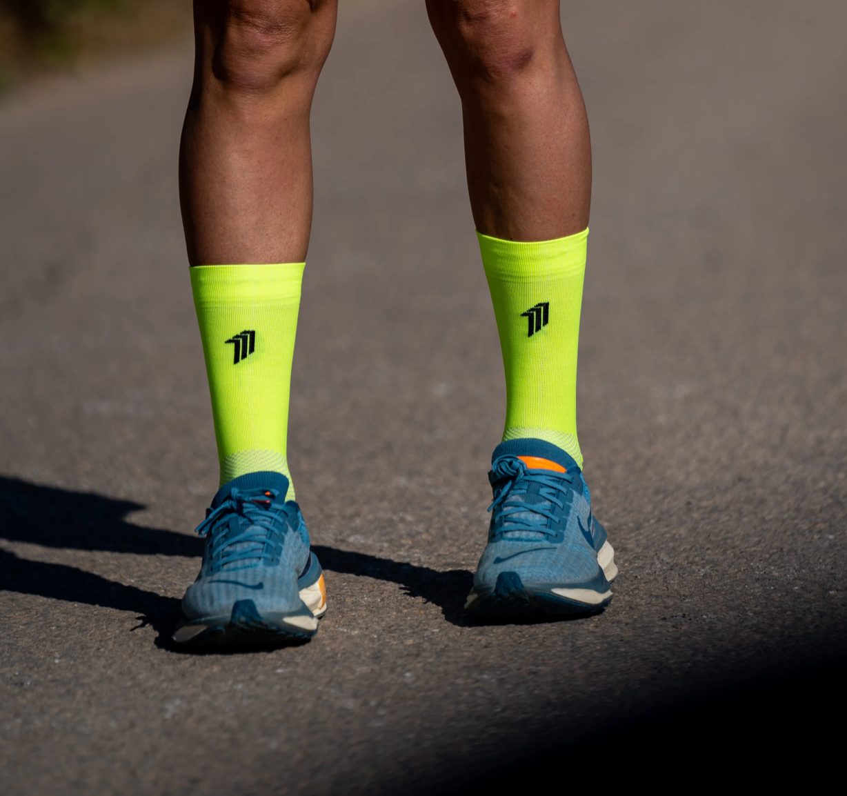 Chaussettes running Sporcks - Born to run - yellow