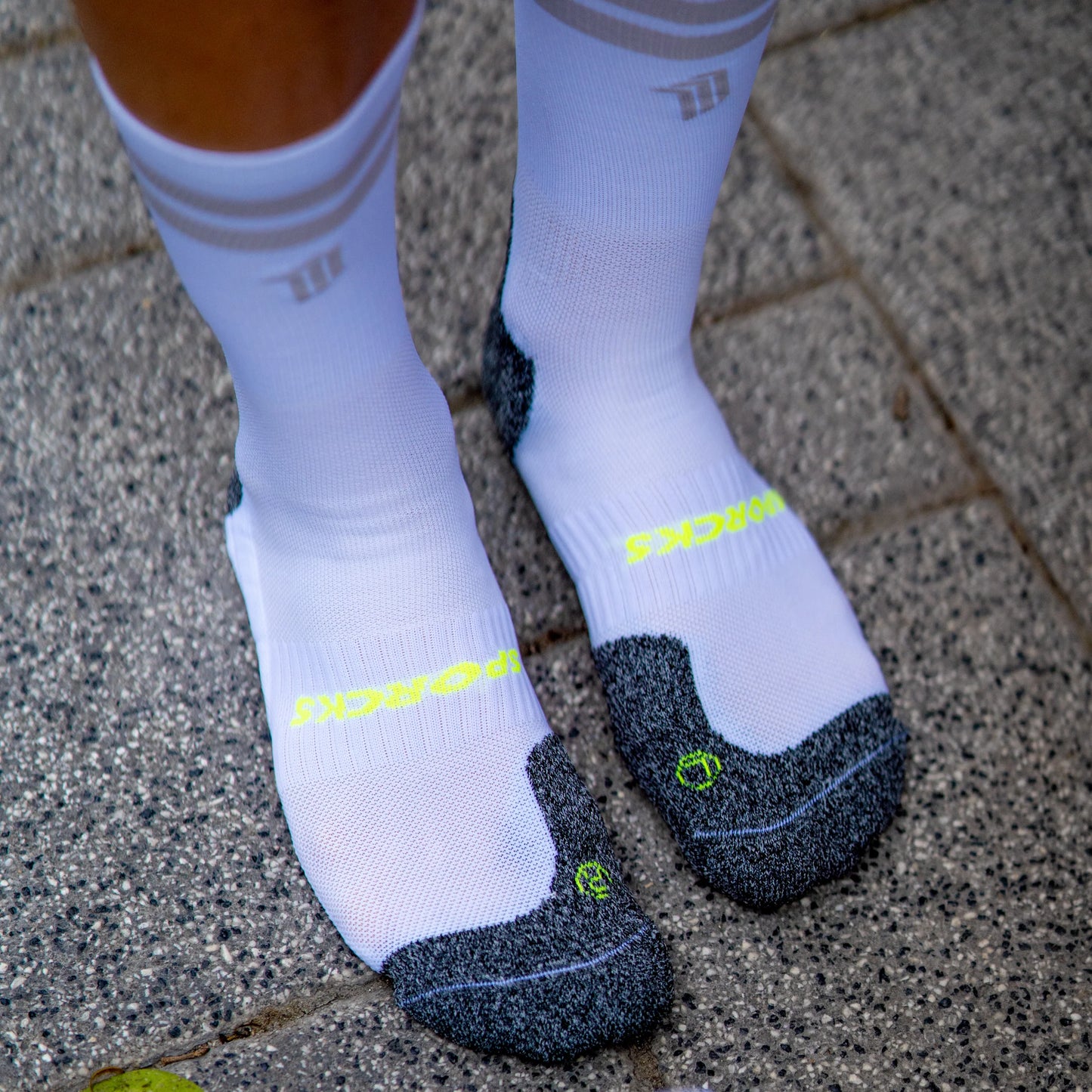 Chaussettes running Sporcks ULTRALIGHT white grey