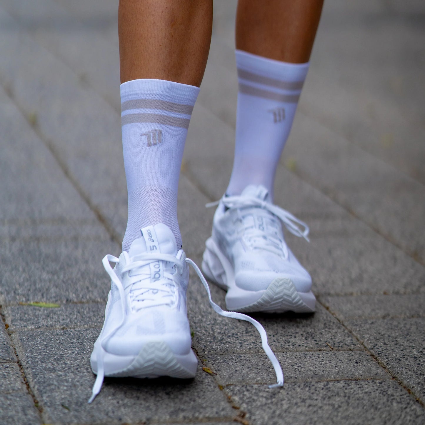 Chaussettes running Sporcks ULTRALIGHT white grey