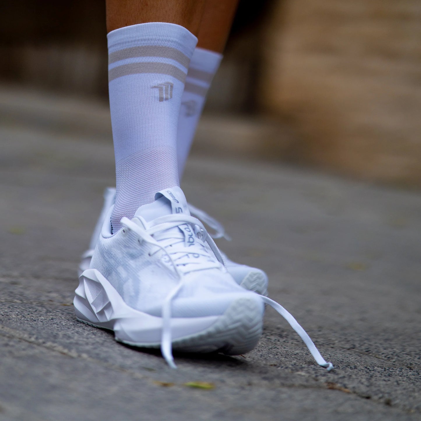 Chaussettes running Sporcks ULTRALIGHT white grey