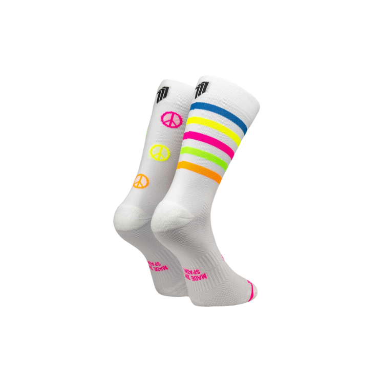 Chaussettes running Sporcks - Peace white
