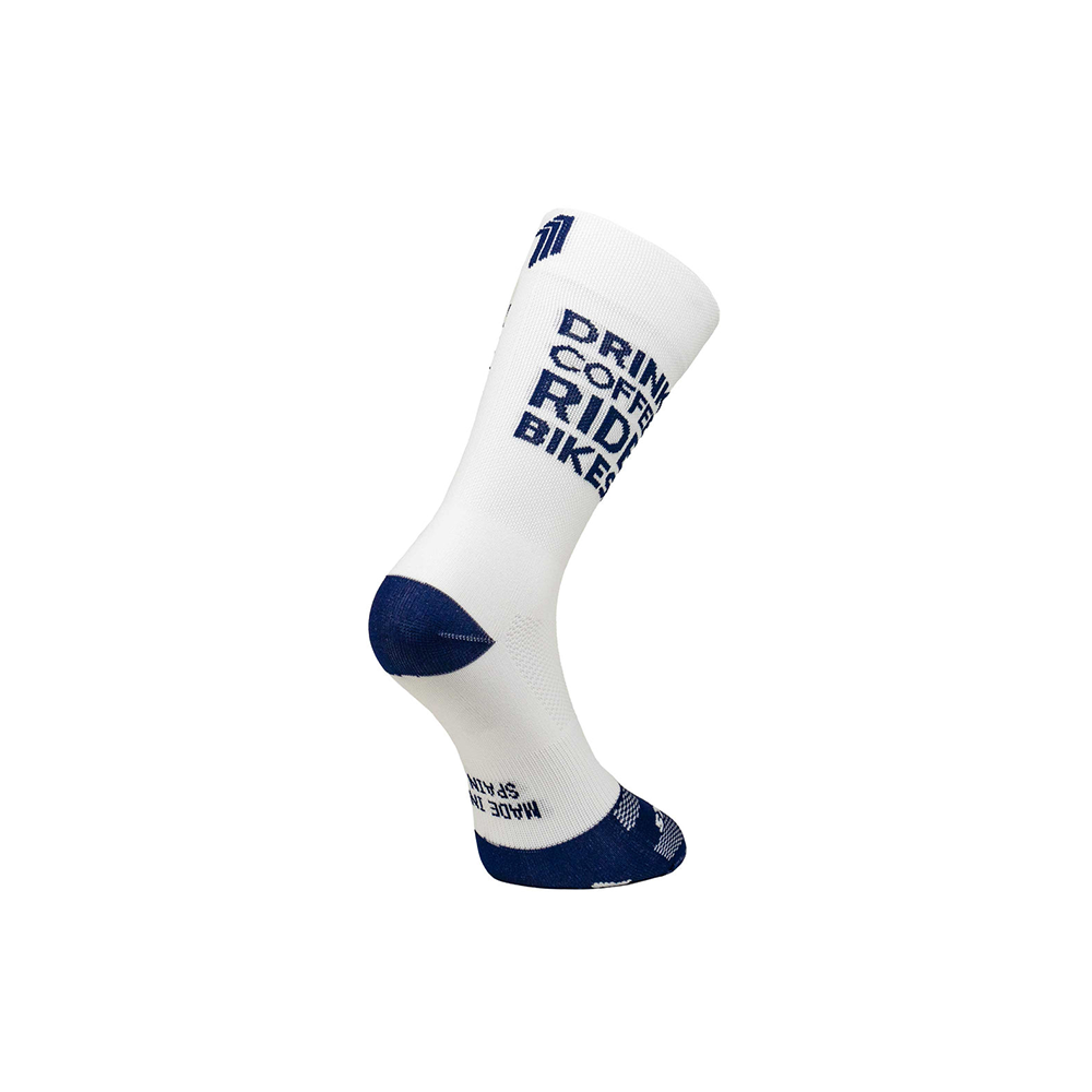 Chaussettes vélo Sporcks - drink coffee white