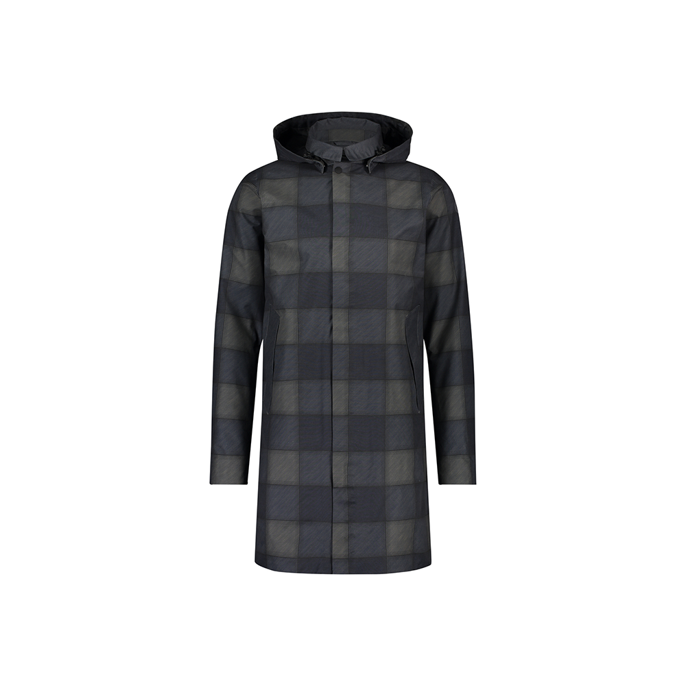 AGU MAC RAIN COAT URBAN OUTDOOR NAVY/GREEN CHECK
