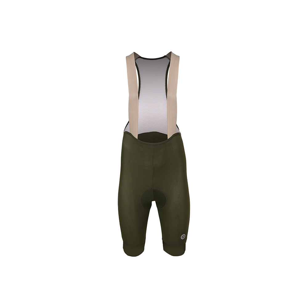 Cuissard vélo à bretelle kaki homme - AGU