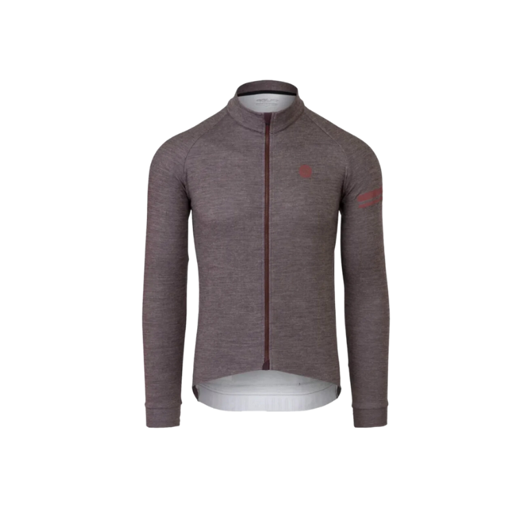 Maillot de vélo manche longue Merino Performance Violet Homme - AGU