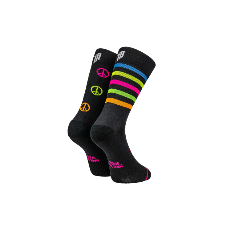 Chaussettes running Sporcks - Peace BLACK