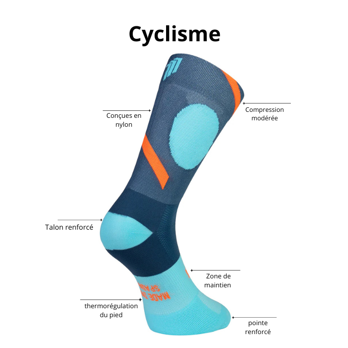 Chaussettes vélo Sporcks - Madonna ottanio