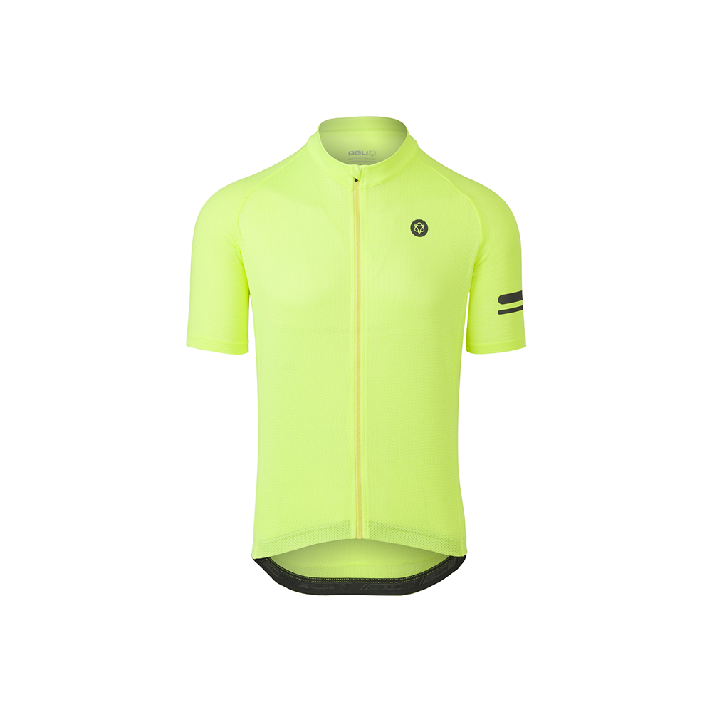 Maillot de vélo manche courte core essential homme  Neon yellow - AGU