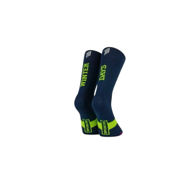 Chaussettes vélo sporcks - WINTER DAYS BLUE