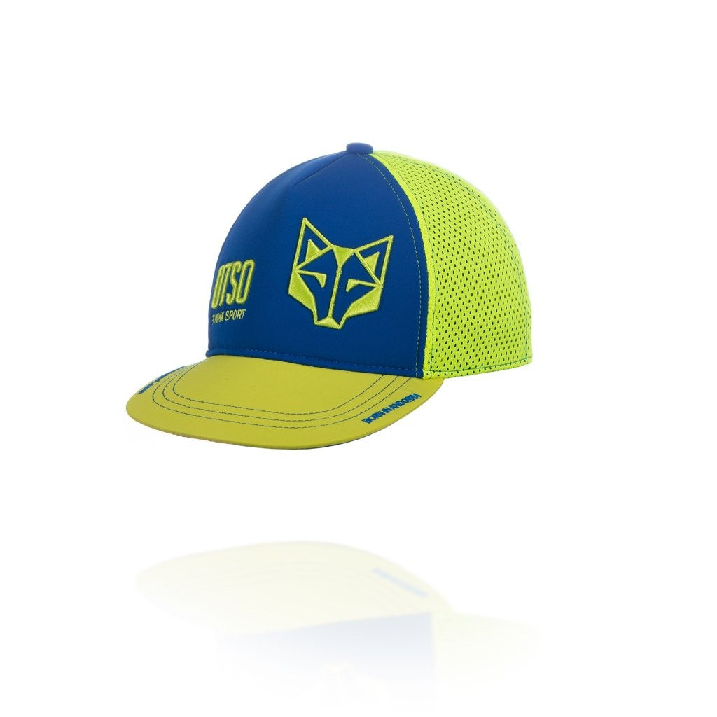 Casquette Snapback Bleu Electrique Jaune Fluo - OTSO