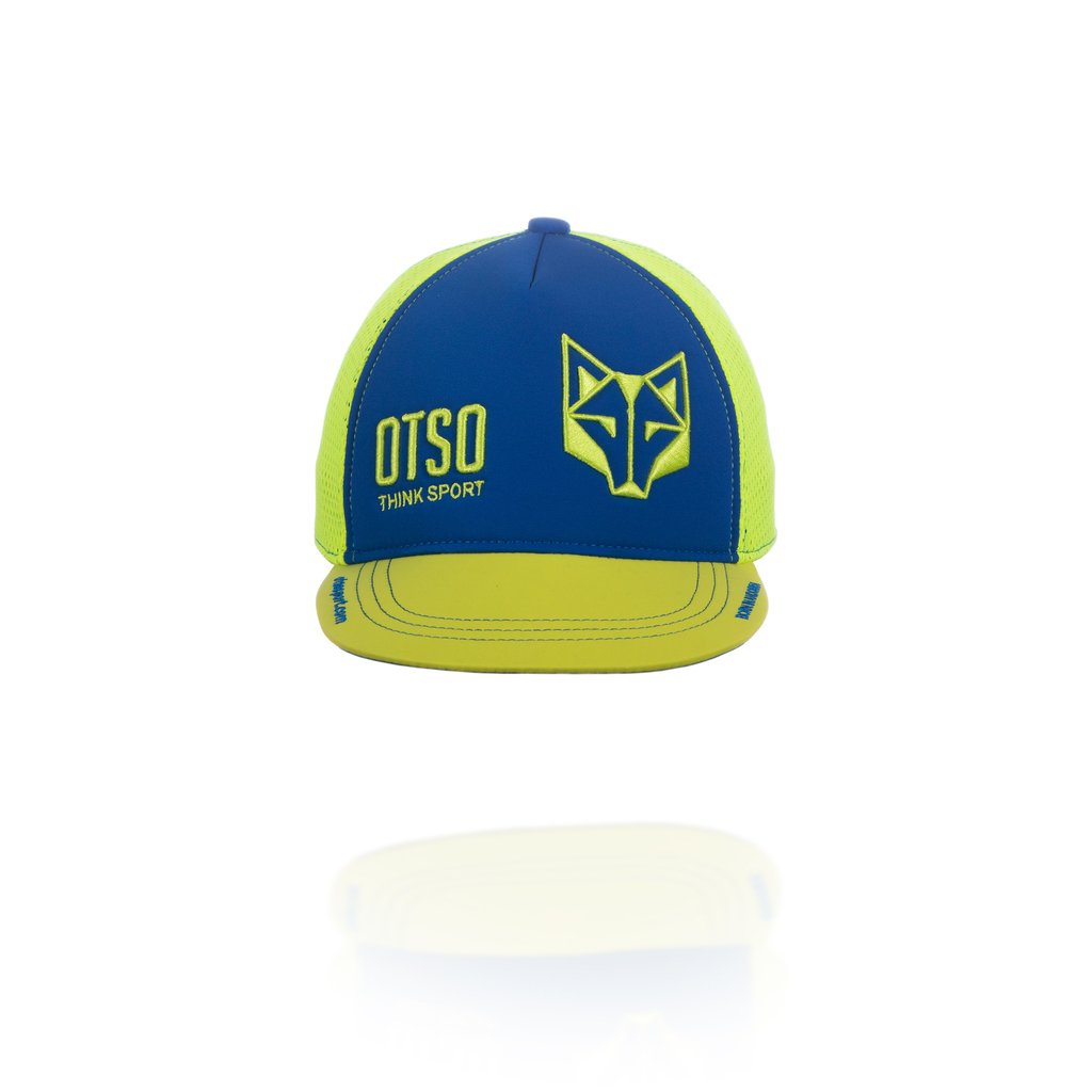 Casquette Snapback Bleu Electrique Jaune Fluo - OTSO