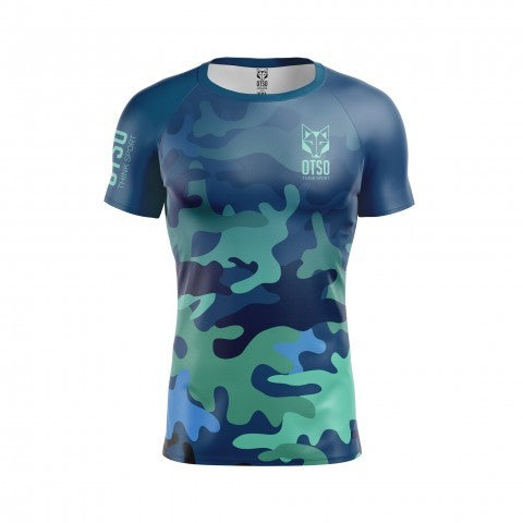 Textile femme T-shirt camo bleu - Otso
