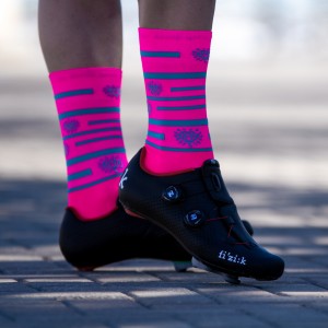 Chaussette vélo Sporcks - SPINDLERS HUT PINK