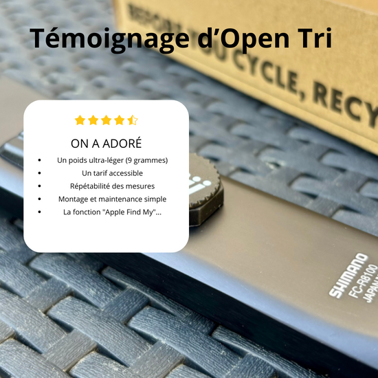 Témoignage d'Open Tri sur notre Manivelle capteur de puissance 4iiii Precision 3+