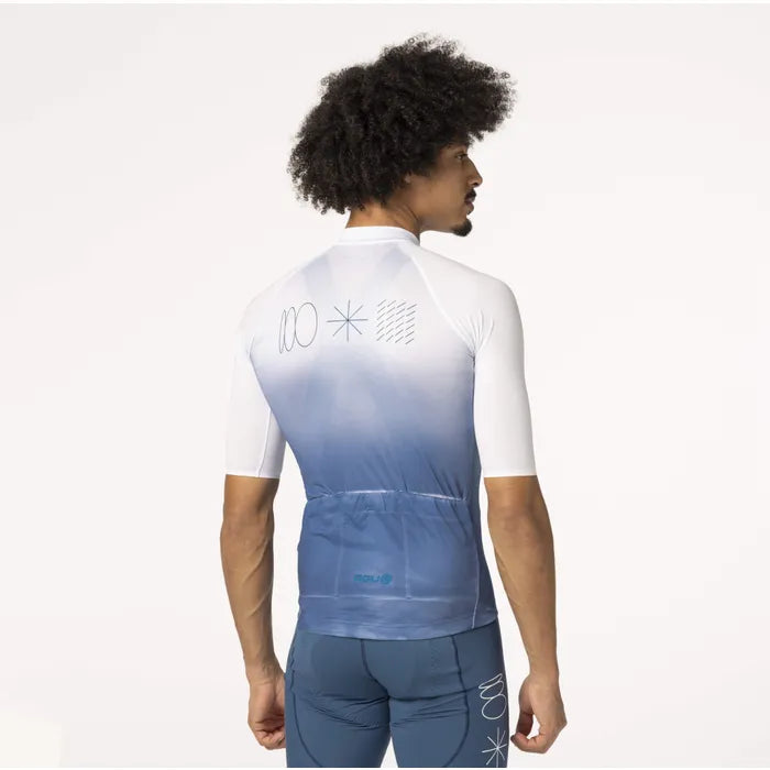 Maillot de vélo classic SS Breakaway Homme Dip Dye Denim Bleu - AGU