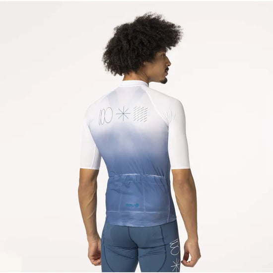 Maillot de vélo classic SS Breakaway Homme Dip Dye Denim Bleu - AGU