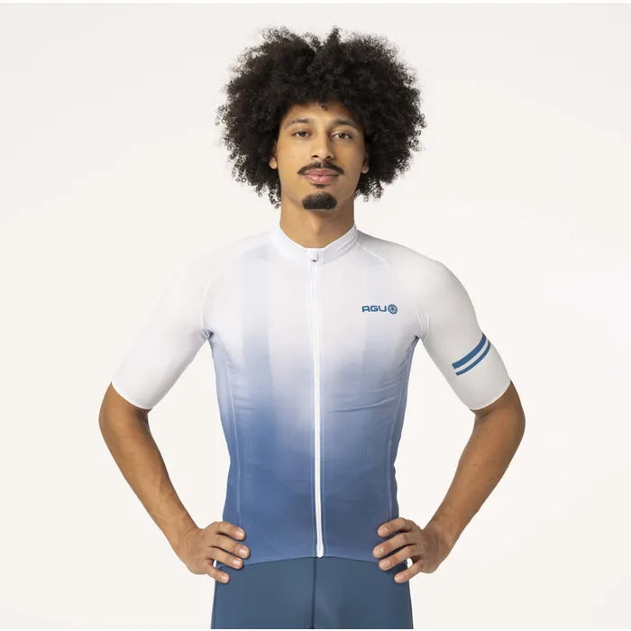 Maillot de vélo classic SS Breakaway Homme Dip Dye Denim Bleu - AGU