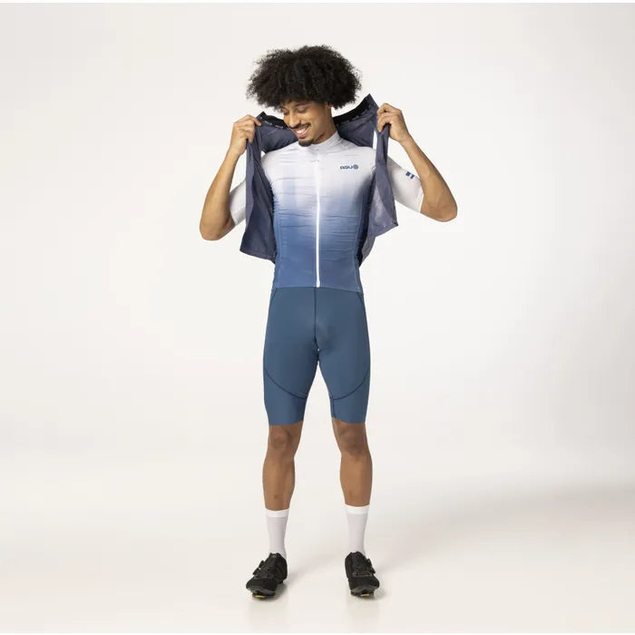 Maillot de vélo classic SS Breakaway Homme Dip Dye Denim Bleu - AGU