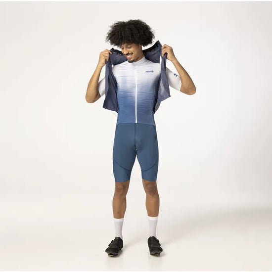 Maillot de vélo classic SS Breakaway Homme Dip Dye Denim Bleu - AGU