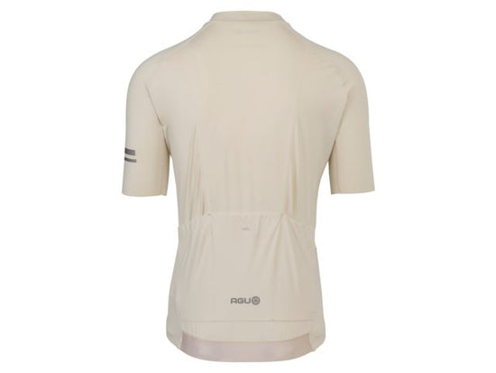 Maillot de vélo manche courte performance solid - Homme - Peanut Cream AGU