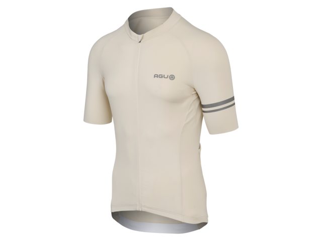 Maillot de vélo manche courte performance solid - Homme - Peanut Cream AGU
