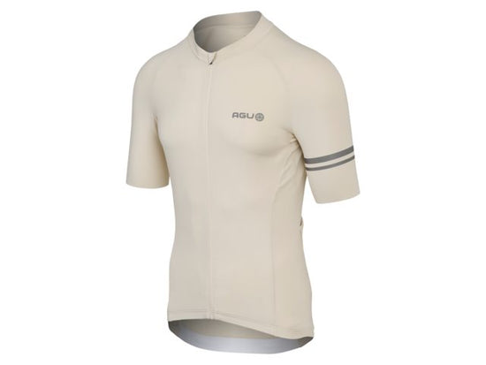 Maillot de vélo manche courte performance solid - Homme - Peanut Cream AGU