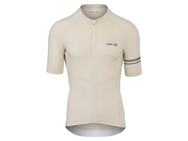 Maillot de vélo manche courte performance solid - Homme - Peanut Cream AGU