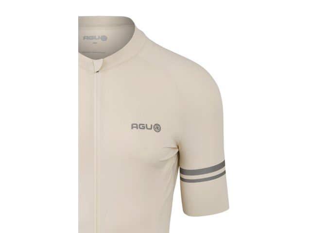 Maillot de vélo manche courte performance solid - Homme - Peanut Cream AGU