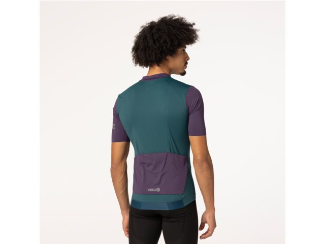 Maillot de vélo colorblock SS Performance homme vert - AGU