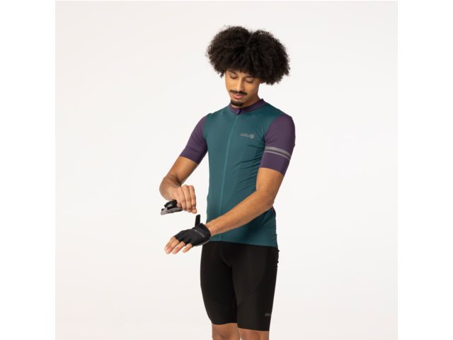 Maillot de vélo colorblock SS Performance homme vert - AGU