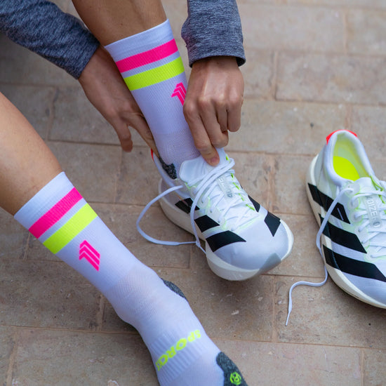 Chaussettes running Sporcks ULTRALIGHT white pink