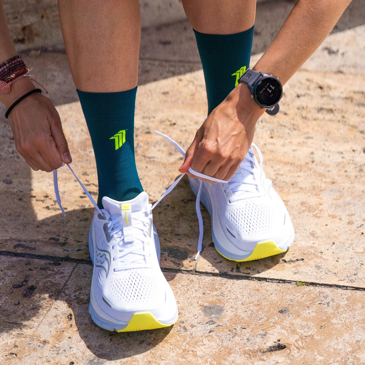 Chaussettes running Sporcks - keep going green