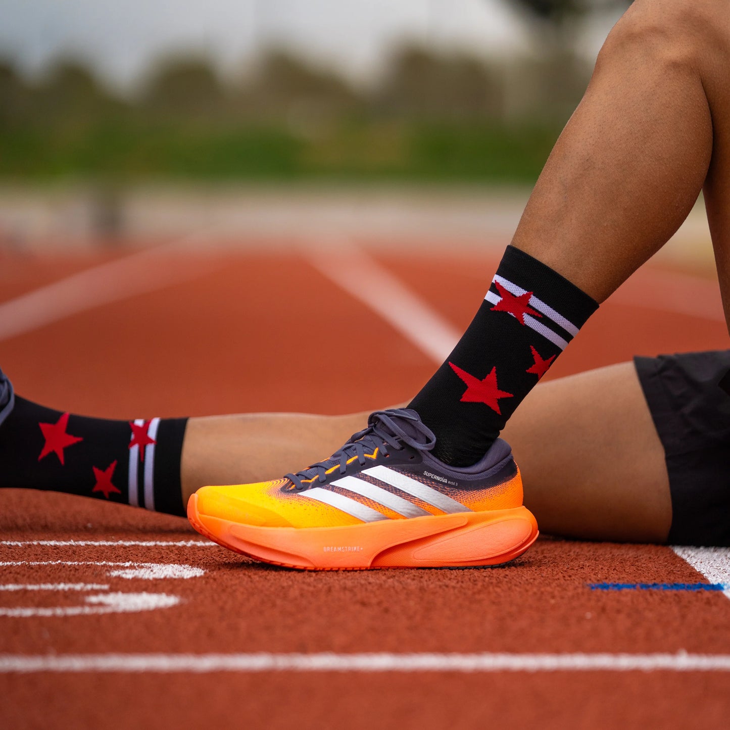 Chaussettes running Sporcks run star red