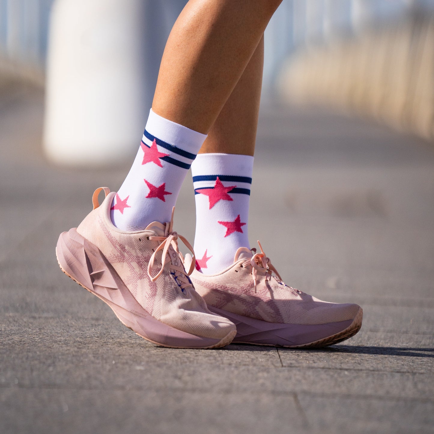 Chaussettes running Sporcks run star pink