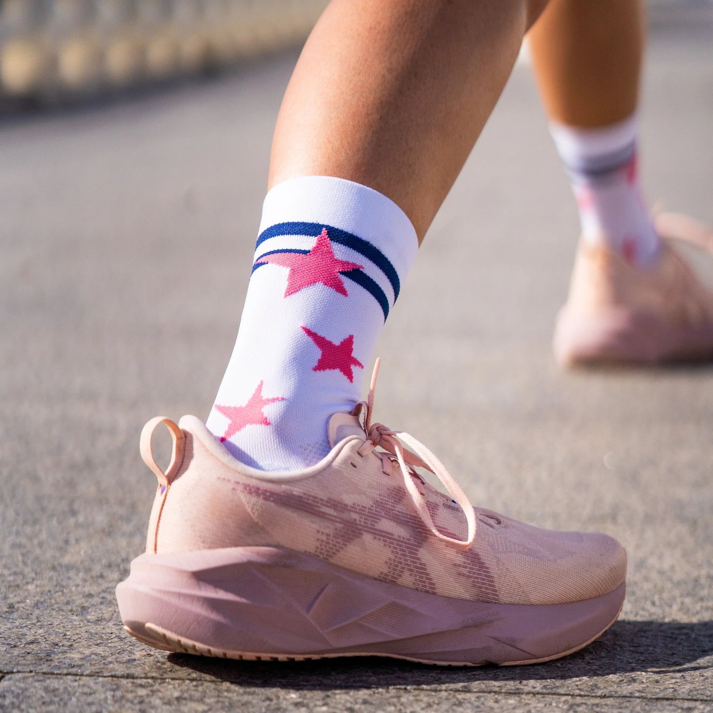 Chaussettes running Sporcks run star pink