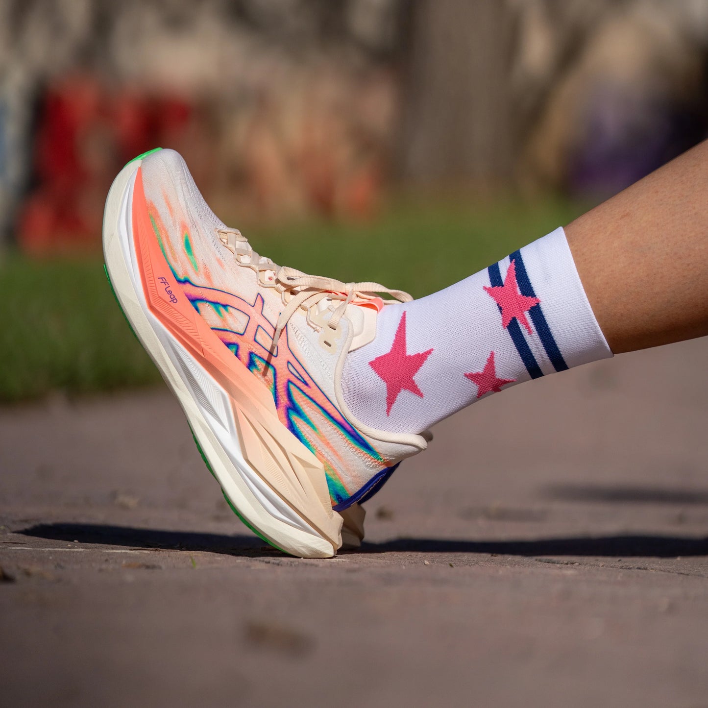 Chaussettes running Sporcks run star pink