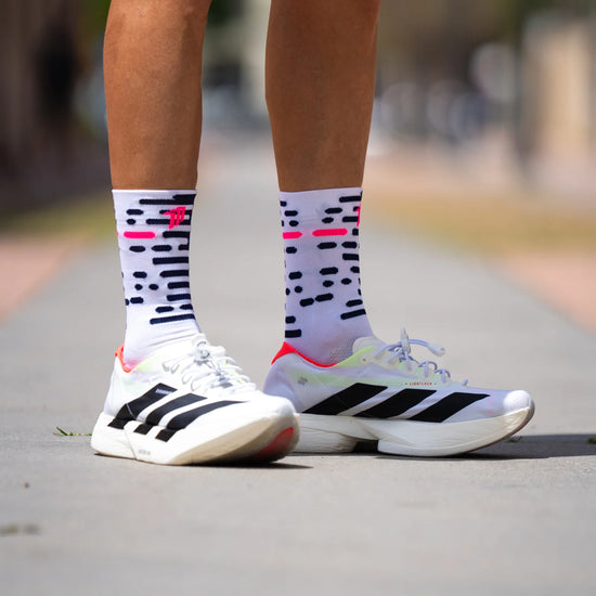 Chaussettes running Rythm white - Sporcks