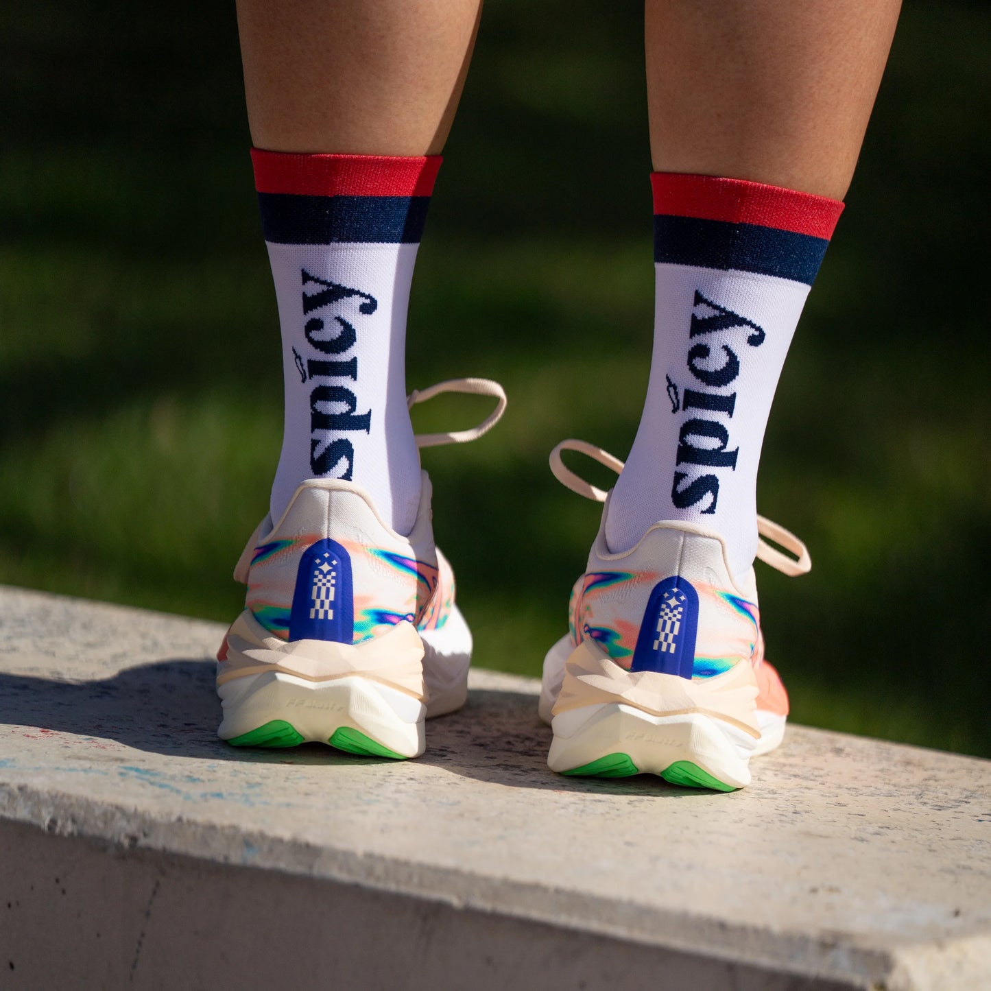Chaussettes running Sporcks Spicy White