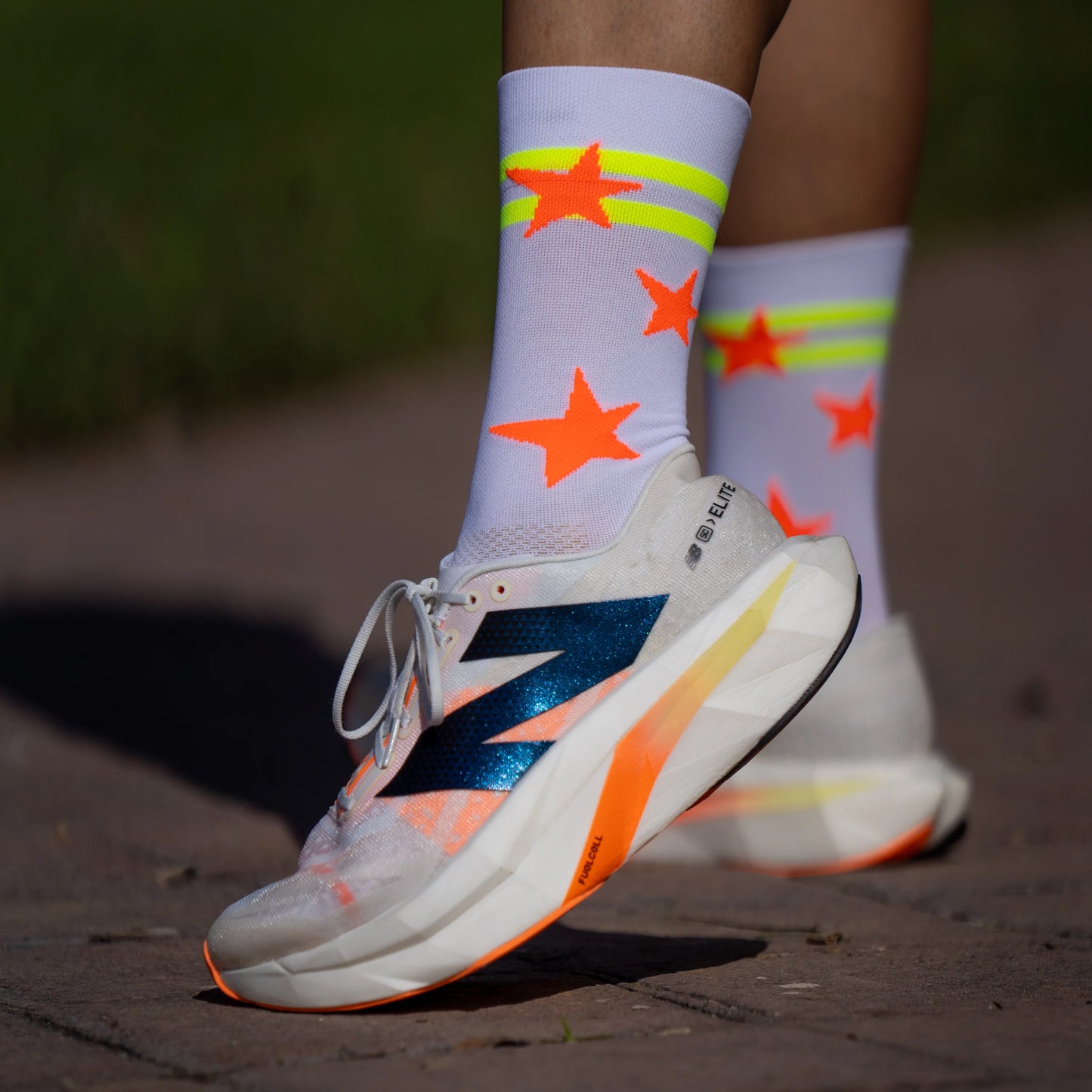 Chaussettes running Sporcks run star orange