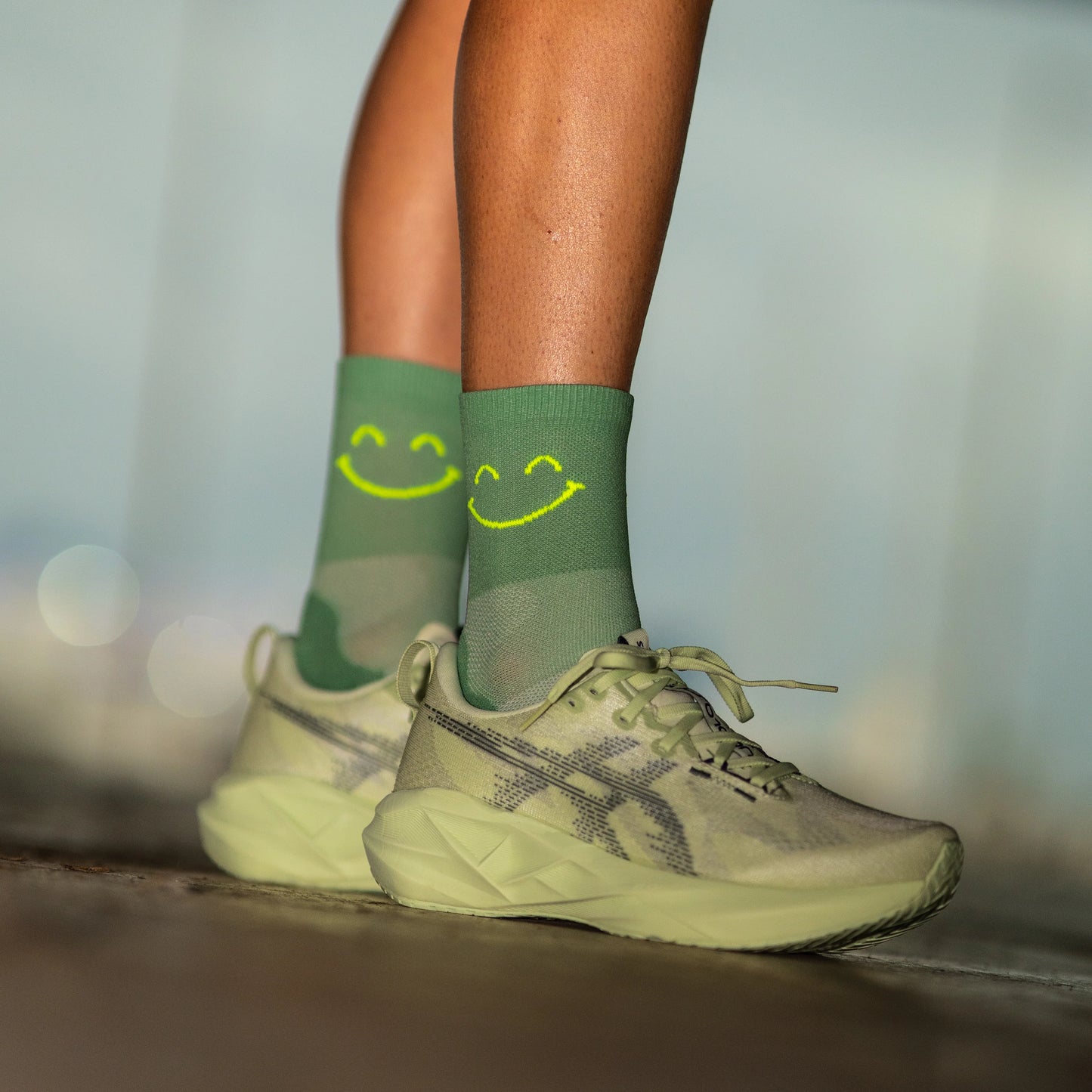 Chaussettes running  Sporcks Happy Mode Green