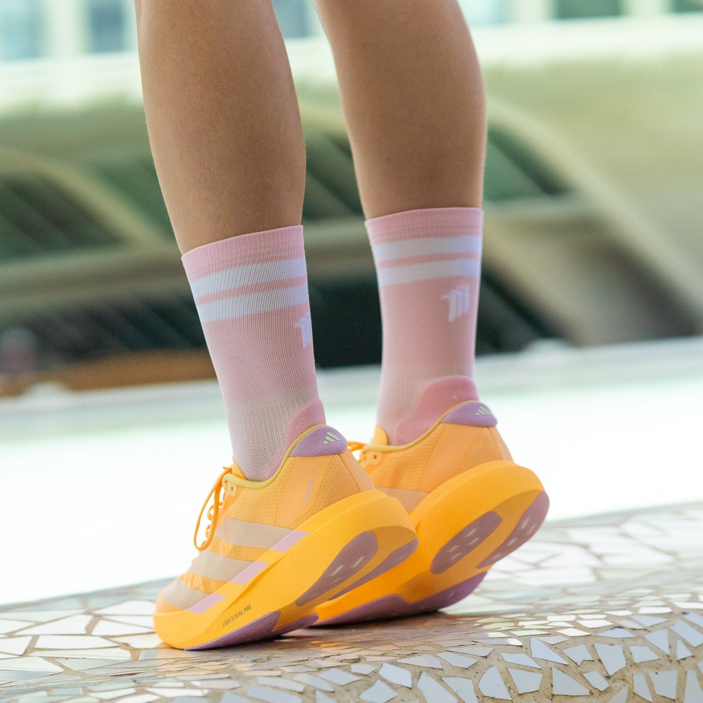 Chaussettes running Sporcks ULTRALIGHT Signature Pink
