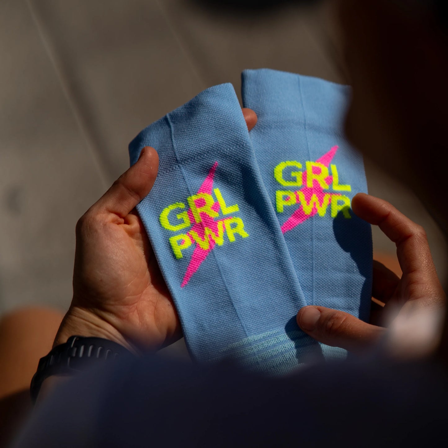 Chaussettes running Sporcks Girl Power Blue