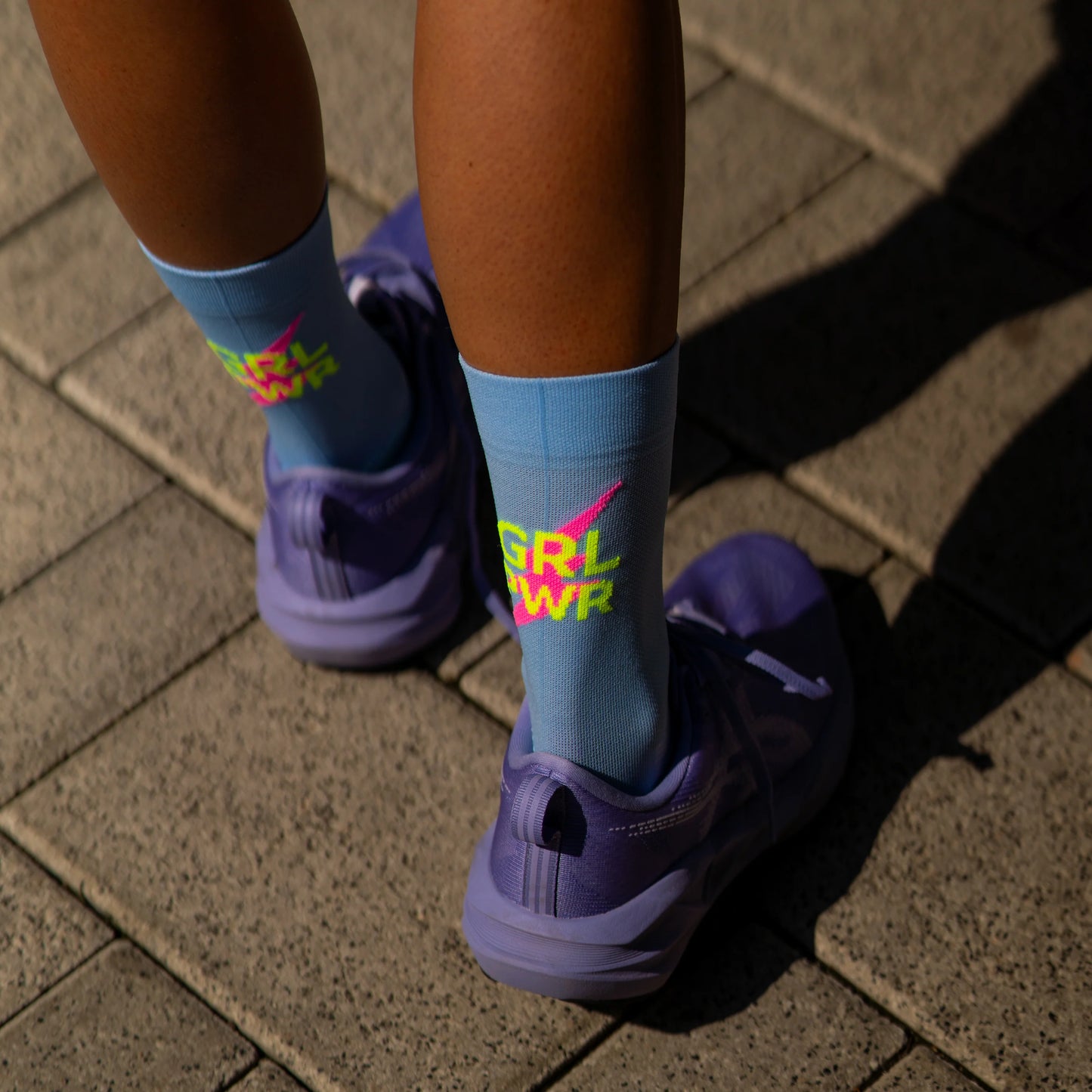 Chaussettes running Sporcks Girl Power Blue